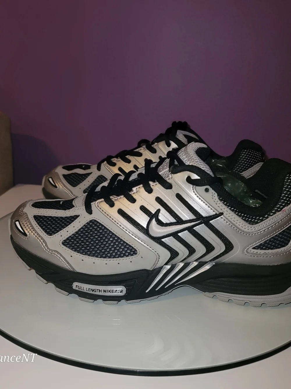 Nike Air Pegasus Metallic Silver and Black Running Sz: 7.5 Men's